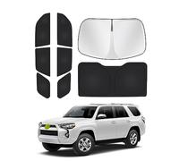 Canvcle Windshield Sunshade for Toyota 4Runner 2010-2023 2024 Side Rear Window Shade Cover Full Window Sun Visor Blocker Set Privacy Protection Keep Vehicle Cool Black 8PCS