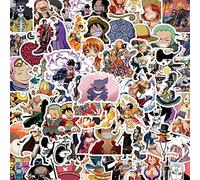 Canverlens One Piece Collection Sticker Pack 60pcs for Water Bottles Laptops Cars Skateboards Mens Cave Decorations Teens Adults Sticker
