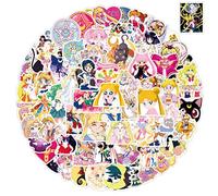 Canverlens Sailor Moon Anime Stickers Pack 100 PCS | 100 Unique Stickers, Classic Anime Characters, Easy to Use, Waterproof Vinyl, Perfect for Car, Laptop, Water Bottles, Bicycles, Motorcycle