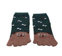 CanVivi Children's Toe Socks Cotton Animal Finger Socks Women and Men Baby,7-12 Year Old Brown Puppy,2