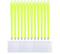 CANWELUX 12 Pack Bright Neon Yellow Lanyard for ID Badges, with ID Badge Holder - Neon Lanyards for Cruise Ship Cards