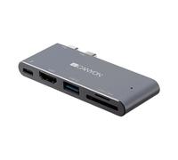 Canyon 5 in 1 USB-C Docking Station, 100W PD, UHD, TB3, USB 3.0, HDMI, SD/TF Car