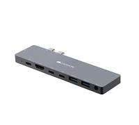 CANYON 8-in-1 USB C Hub Adapter for MacBook Pro and Air, Charge and Sync Power Delivery Docking Station with Thunderbolt 3 Type C Ports, USB 3.0, 4K HDMI, and 3.5mm Audio Jack