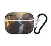 Canyon at Sunset AirPod Pro Case, Anti Scratch Hard PC Cover with Keychain, AirPod Pro 2nd/1st Case Accessories for Women Men, White-Style
