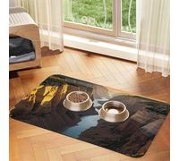 Canyon at Sunset Dog Food Mats for Floors, 16x24 Inch Non-Slip Super Absorbent Pet Food Mat, Dishwasher Dog Mat for Food and Water, Cute Rubber Quick Dry Pet Feeding Mat for Dogs Puppy Cats