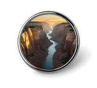 Canyon at Sunset Round Badge for Men Women, Durable & Stylish Lapel Pins, Lightweight Metal Badges for Shirts, Jackets, Hats