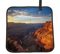 Canyon at Sunset Seat Cushion Folding, Indoor Outdoor Portable Chair Cushion for Camping, Waterproof Memory Foam Sitting Mats for Picnic Hiking, Lightweight & Compact 15.8 x 15.8 in