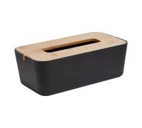 Canyon Black Bamboo Fibre Tissue Box