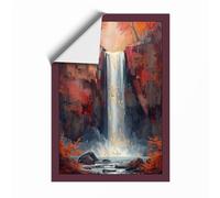Canyon Cascade Rustic Unframed Wall Art Print A2 (59.4×42cm), Wall Decor for Living Room, Bedroom, Office & Home, Art Gift