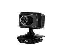 Canyon cne-cwc1 1.3MP USB 2.0 Webcam - Black Webcams 1600 x 1200pixels (1.3 MP, 1600 x 1200 pixels; 30 fps; USB 2.0; Black; Clip/Stand)