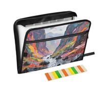 Canyon Colorful Raining Expanding File Folder Pockets Accordion 13 Pockets A4 Letter Size with Zipper Closure for Paperwork Expandable File Jackets carpetas de