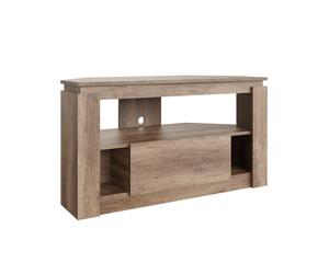 Canyon Corner Corner TV Unit Grey Oak 1 Shelf 1 Drawer