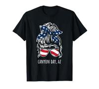Canyon Day AZ Messy Hair Bun Ribbon Sunglasses Design T-Shirt