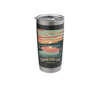 Canyon Ferry Lake Montana Captivating Sunset Reflection Stainless Steel Insulated Tumbler