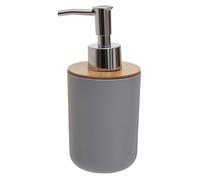 Premier Housewares Durable Grey Lotion Dispenser | 300ml Bamboo Fibre Lotion Pump Dispenser With Removable Head | Kitchen Liquid Soap Dispenser | Lotion Dispenser For Bathroom