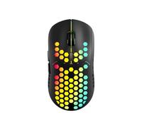 CANYON Haster GMW-18 Wireless Gaming Mouse 2.4GHz RF KA8 Optical Sensor Up to 1600 DPI RGB Backlit Rechargeable 400mAh Battery (Black)