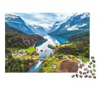 Canyon Landscape Lake 1000 Piece Jigsaw Puzzle Paper for Adults Night View Puzzle Game for Family Home Decor Gift 38x26cm/1000pcs
