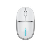 Canyon OnClick 24 Wireless Mouse, Bluetooth 5.1 & 2.4 GHz Radio, Rechargeable 500 mAh Battery, Silent Click, 1200 DPI, USB-C, Ambidextrous, 4 Buttons, Transparent/White