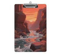 Canyon River at Dusk Clipboard,Decorative Clip Board Acrylic Clipboards with Low Profile Metal Clip for Office,Teachers,Standard Letter Size 8.5x12.5