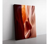 Canyon Sandstone No.2 Modern Canvas Wall Art Print Ready to Hang, Framed Picture for Living Room Bedroom Home Office Décor, 60x40 cm (24x16 Inch)