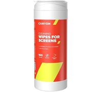Canyon Screen Cleaning Wipes CCL11-100 x Anti-Static, Sanitising Wet Wipes for Cleaning Monitors, TVs, Smartphones, Tablets & Handheld Game Consoles