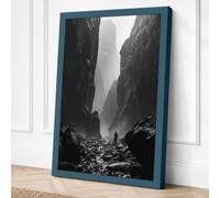 Canyon Solitude Minimalist Canvas Wall Art Print 18x12 Inch (46 x 30 cm)