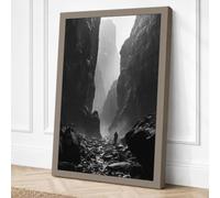 Canyon Solitude Minimalist Canvas Wall Art Print 30x20 Inch (76 x 51 cm)