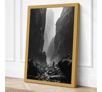 Canyon Solitude Minimalist Canvas Wall Art Print 30x20 Inch (76 x 51 cm)