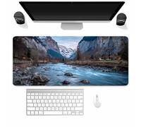 Canyon Stream Large Gaming Mouse Pad, 700x400x2mm Extended gaming mouse mat XXL improved Precision and Speed Mousemat with Stitched Edges, Desk Mat for Keyboard and Mouses