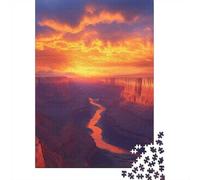 Canyon Sunset 1000-Piece Puzzle for Adults, 70x50cm/1000pcs; White Cardboard for Simple Sorting; Shared Family Time Around The Table
