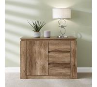 Canyon Tall Sideboard Natural 1 Door 2 Shelves 3 Drawers
