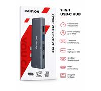 Canyon Thunderbolt 7 Port Hub 100W USB-C Charge Port | x2 4K HDMI | USB 3.0