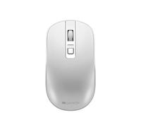 Canyon Wireless Rechargeable Mouse with Silent Buttons MW-18 - Compact, Optical Sensor Pearl White PC Mouse with USB Receiver for PCs and Laptops