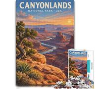 Canyonlands National Park USA Landscape Adult Jigsaw 1000pcs (70x50cm) | For a useful gift beyond Christmas Day: Adult jigsaw puzzle with 1000 pieces offers for the Christmas break.