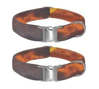 Canyons Adjustable Nylon Dog Collar for Night Safety, Medium Large Dogs