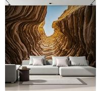 Canyons Rocks Photo Wallpaper Architecture Landscape 150x105 cm Modern Non-Woven Poster 3D Print Large Wall Mural Decoration for Living Room Bedroom Dining Room Wall Art H1424
