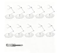 Canyonus Action Figure Stands 10 pcs, for Gundam Stand with Hexagonal Base | Suitable for 1/144 HG RG SD SHF 1/100 MG, 10pcs Figure Stands
