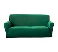 CANYUE Milk Silk Sofa Covers 1 2 3 4 Seater Stretch Sofa Slipcovers Universal Couch Cover Washable Non-Slip Pattern Spandex Loveseat Sofa Slipcover Protector (Dark green,2 Seater)