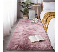CAOBAOF Shaggy Rug 100 x 180 cm Thick Pile Antiskid Shaggy Rug Carpets Suit Easy to Clean for Kids Hallway Living Room, Pink Purple
