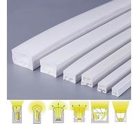 CAODAI 5/10M Silicone LED Channel Transparent Bendable Flexible Waterproof Tube IP67 Water DIY Strip Lights Need to Pass Through Silicone Channel (LED Light Strip not Inclded) (T1315, Length: 10m)
