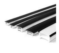 CAODAI Black Silicone LED Light Cover Plate, 5/10m Embedded DIY LED Neon Light Decorative Silicone Lampshade, Linear Shaped Light Strip for Indoor and Outdoor,Without LED Strips (M1010A, 10M)