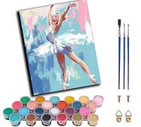 CAOGUANYU DIY Oil Painting Paint by Number Kit for Adults -Blues Ballerina- 40x50cm Linen Canvas Paint by Numbers Crafts Kits Gift for Relax and De-Stress 16x20inch,Frameless