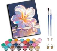 CAOGUANYU Paint by Numbers for Adults Morning Dew Lily- Painting by Numbers for Beginner,DIY Acrylic Oil Paints Canvas Kits for Home Wall Decor Gifts 16X20 Inch,Frameless