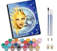CAOGUANYU Paint by Numbers for Adults Sun and Moon God,1,DIY Painting by Numbers Kits on Canvas Hand Painted Artwork Gift Home Decoration 16x20inch,with Frame