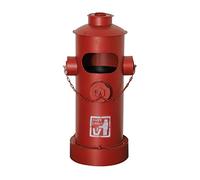 CAOJLjiaxiang-2012 Outdoor Trash Can Industrial Style Fire Hydrant Trash Can，Retro Creative Garbage Can Large Capacity Wrought Iron Trash Can Indoor Outdoor Waste Bins Outdoor Garbage Can(Red)