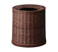 CAOJLjiaxiang-2012 Trash Can Rattan Trash Can, Round Lidless Waste Basket, 8/12 Liter Open Top Woven Trash Can with Inner Bin for Home Office Bathroom Trash Can(8L)