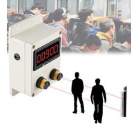 CAOJS Smart Traffic Counter, Retail People Counter with 2 Sensors, Count -19999 To 99999 & Reflector Sensing Distance 2M, Power-off Memory & Accurate People Counting, Suit for Parks, Stores