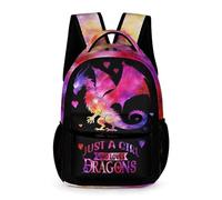 CaomeiWu Dragon School Backpack, 16 Inch Dragon Bookbag for Kids Girls Boys, School Backpack for Students Children, Dragon Backpack 1, 16 x 12.6 x 6 inches, Daypack Backpacks