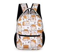 CaomeiWu School Backpack for Kids Girls Boys, 16 Inch Cute Bookbag for Students Children, Lightweight, Large Capacity, Hamster Backpack, 16 inches