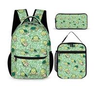 CaomeiWu School Backpack for Kids Girls Boys, 16 Inch Cute Bookbag for Students Children, Lightweight, Large Capacity, Sea Turtle Backpack With Lunch Bag Pencil Case, 16 inches